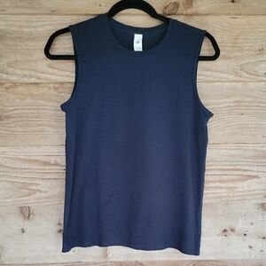 lululemon athletica Size Small Navy Blue Organic Cotton Crewneck Tank Top